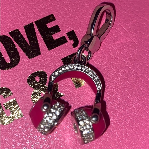 Juicy Couture Pink Pave Headphones charm - Picture 3 of 9